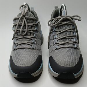 Women's Skechers Arch Fit Size 9 Gray And Blue Athletic Shoes